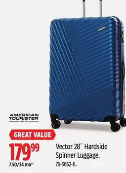 Canadian Tire American Tourister Vector 28˝ Hardside Spinner Luggage offer