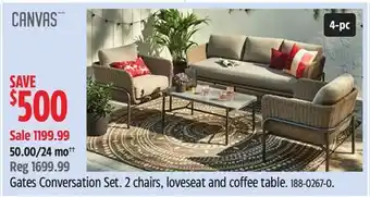 Canadian Tire CANVAS Gates Conversation Set offer