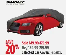 Canadian Tire Simoniz Selected Car Covers offer