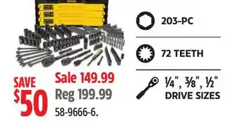 Canadian Tire Stanley Black Chrome Socket Set offer