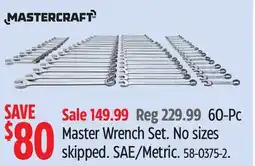 Canadian Tire Mastercraft 60-Pc Master Wrench Set offer