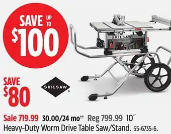 Canadian Tire Skilsaw Heavy-Duty Worm Drive Table Saw/Stand offer
