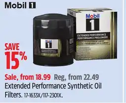 Canadian Tire Mobil 1 Extended Performance Synthetic Oil Filters offer