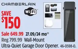 Canadian Tire chamberlain Wall-Mount Ultra-Quiet Garage Door Opener offer