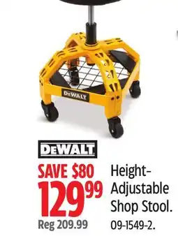 Canadian Tire Dewalt Height- Adjustable Shop Stool offer