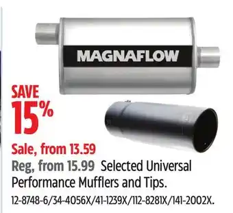 Canadian Tire Magnaflow Selected Universal Performance Mufflers and Tips offer
