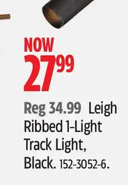 Canadian Tire Leigh Ribbed 1-Light Track Light, Black offer