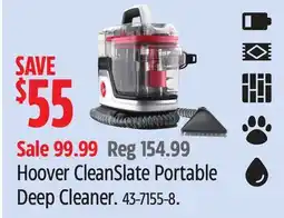 Canadian Tire Hoover CleanSlate Portable Deep Cleaner offer