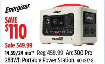 Canadian Tire Energizer 288Wh Portable Power Station offer