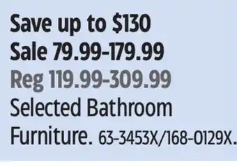 Canadian Tire Selected Bathroom Furniture offer