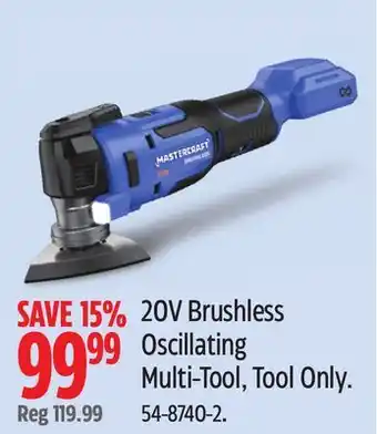 Canadian Tire Mastercraft 20V Brushless Oscillating Multi-Tool offer