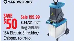 Canadian Tire Yardworks 15A Electric Shredder/ Chipper offer