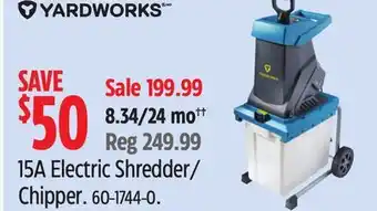 Canadian Tire Yardworks 15A Electric Shredder/ Chipper offer
