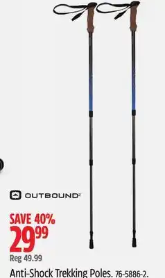 Canadian Tire Outbound Anti-Shock Trekking Poles offer