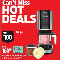 Canadian Tire NINJA CREAMI ICE CREAM MAKER offer