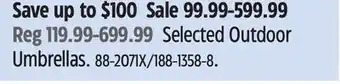 Canadian Tire Canvas Selected Outdoor Umbrellas offer