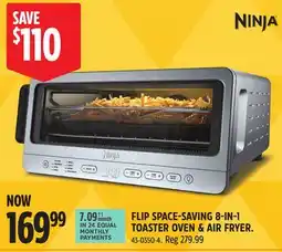 Canadian Tire Ninja FLIP SPACE-SAVING 8-IN-1 TOASTER OVEN & AIR FRYER offer