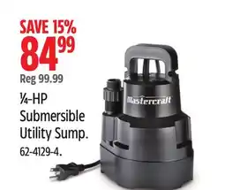 Canadian Tire 1⁄4-HP Submersible Utility Sump offer
