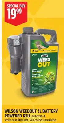 Canadian Tire WILSON WEEDOUT 3L BATTERY POWERED RTU offer