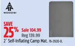 Canadian Tire Woods 2˝ Self-Inflating Camp Mat offer