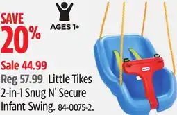 Canadian Tire Little Tikes 2-in-1 Snug N' Secure Infant Swing offer