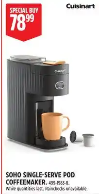Canadian Tire Cuisinart SOHO SINGLE-SERVE POD COFFEEMAKER offer