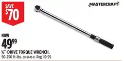 Canadian Tire MASTERCRAFT 1⁄2˝ DRIVE TORQUE WRENCH offer