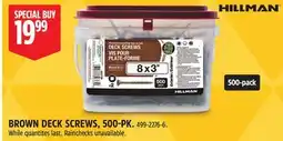 Canadian Tire BROWN DECK SCREWS, 500-PK offer