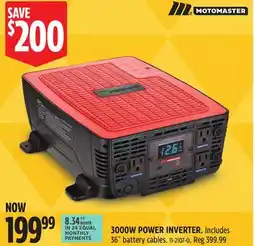 Canadian Tire MOTOMASTER 3000W POWER INVERTER offer