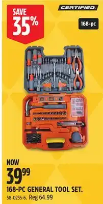 Canadian Tire CERTIFIED 168-PC GENERAL TOOL SET offer
