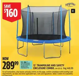 Canadian Tire JUMPTEK 12´ TRAMPOLINE AND SAFETY ENCLOSURE COMBO offer