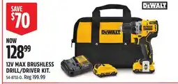 Canadian Tire Dewalt 12V MAX BRUSHLESS DRILL/DRIVER KIT offer