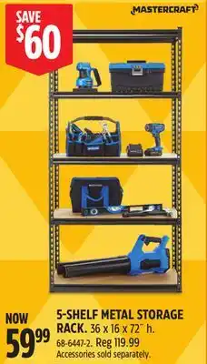 Canadian Tire Mastercraft 5-SHELF METAL STORAGE RACK offer