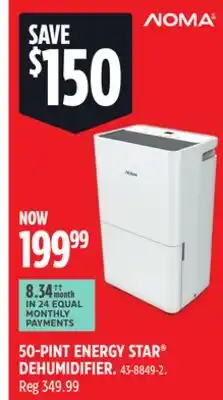 Canadian Tire NOMA 50-PINT ENERGY STAR DEHUMIDIFIER offer
