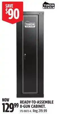 Canadian Tire YUKON GEAR READY-TO-ASSEMBLE 8-GUN CABINET offer