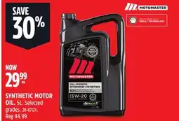 Canadian Tire MOTOMASTER SYNTHETIC MOTOR OIL offer
