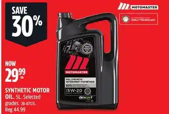 Canadian Tire MOTOMASTER SYNTHETIC MOTOR OIL offer