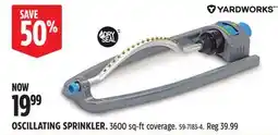Canadian Tire YARDWORKS OSCILLATING SPRINKLER offer