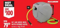 Canadian Tire 50´ AIR HOSE REEL WITH HYBRID HOSE offer