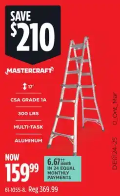 Canadian Tire MASTERCRAFT LADDERS offer