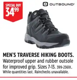 Canadian Tire MEN'S TRAVERSE HIKING BOOTS offer