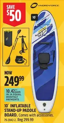 Canadian Tire BESTWAY 10´ INFLATABLE STAND-UP PADDLE BOARD offer