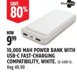 Canadian Tire 10,000 MAH POWER BANK WITH USB FAST CHARGING COMPATIBILITY offer