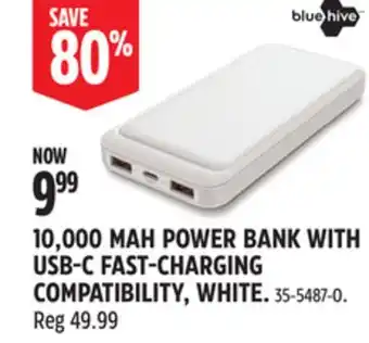 Canadian Tire 10,000 MAH POWER BANK WITH USB FAST CHARGING COMPATIBILITY offer