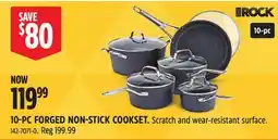 Canadian Tire THE ROCK 10-PC FORGED NON-STICK COOKSET offer