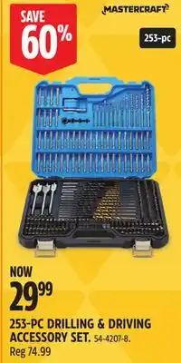 Canadian Tire MASTERCRAFT 253-PC DRILLING & DRIVING ACCESSORY SET offer