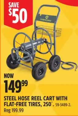 Canadian Tire YARDWORKS STEEL HOSE REEL CART WITH FLAT-FREE TIRES offer