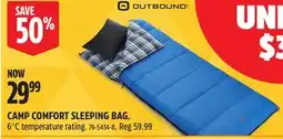Canadian Tire OUTBOUND CAMP COMFORT SLEEPING BAG offer