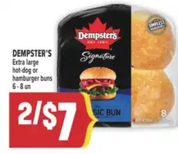 Marché Adonis DEMPSTER'S Extra large hot-dog or hamburger buns offer