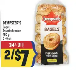Marché Adonis DEMPSTER'S Bagels offer